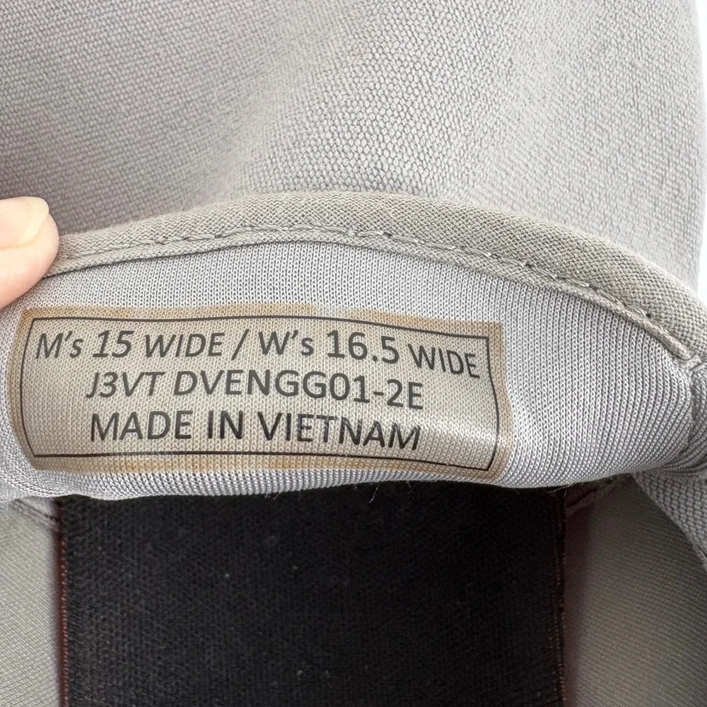 Kizik Madrid Eco Slip On Shoes Mens 15 Wide Grey Canvas Hands Free Sneaker